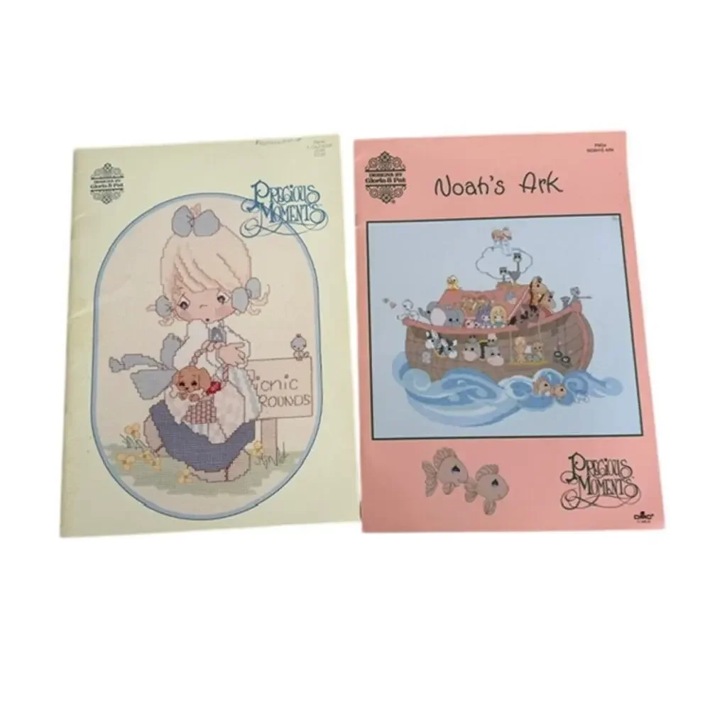 Precious Moments Mixed Lot of Cross Stitch Patterns & Leaflets - Vintage 80s-90s